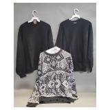 Group of vintage crewneck sweatshirts, knit