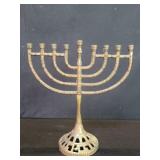 Vintage brass menorah