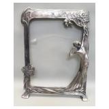 Lindsey Coll silver plate Art Nouveau mirror frame