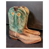 Vintage leather Justin cowboy boots sz 12D