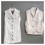 Vintage Express denim vest dress and Silver