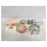 Collection of stone, glass, and ceramic trinket