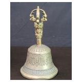 Vintage Tibetan brass vajra ceremonial bell