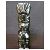 Obsidian hand carved tribal style figure