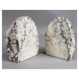 Vintage alabaster book ends