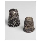 Antique and vintage sterling silver thimbles