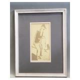 Signed Wm. Blakerley lithograph under glass