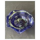 Murano-style art glass plate
