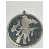 Vintage Mexican sterling silver pendant with