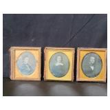 Three antique daguerreotypes