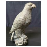 Vintage spelter brass tone eagle figure perched