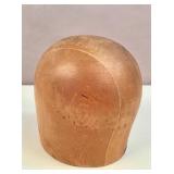 Antique laminated hardwood millinery head/