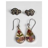 Mexico sterling silver turquoise stud earrings