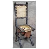 Attributed to Carlo Bugatti wood and copper accent