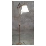 Antique iron bridge arm floor lamp with devil