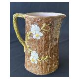 Vintage Majolica-style ceramic pitcher