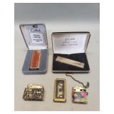Five vintage collectible lighters