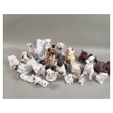 Ceramic porcelain and bisque animal figurines