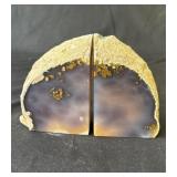 Pair of geode specimen bookends