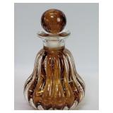 Murano style hand blown art glass perfume bottle