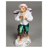 Meissen monkey drummer porcelain figurine unmarked