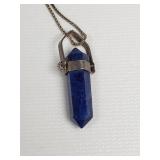 Sterling silver and sodalite pendant on sterling