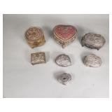 Vintage collectible trinket boxes
