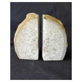 Pair of geode specimen bookends