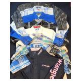 8 vintage western button front shirts, Wrangler