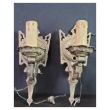 Art Deco style brass sconces