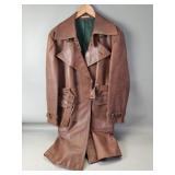 Vintage leather overcoat