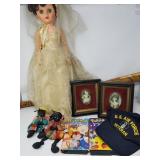 Pair of vintage Victorian style prints, plastic