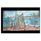 Vintage P. Resnack signed oil painting