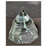Villeroy & Boch crystal pyramid paperweight
