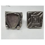 Pair of silver rings