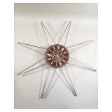 MCM Roxhall sunburst wall clock