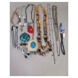 Costume jewelry necklaces, pendants, etc.