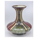 Vintage multicolor glazed ceramic vase