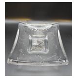 Signed Kosta Boda "Domino: Silver Heart" clear