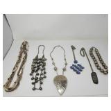Vintage statement necklaces. 2 signed Jorgen