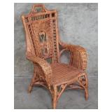 Vintage wicker miniature arm chair