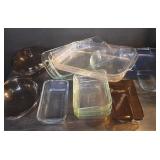 14pc vintage Pyrex & Fire King glass baking pans