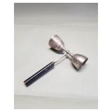Vintage sterling double jigger with wood handle
