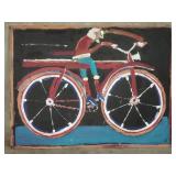 Jimmy Lee Sudduth folk art painting on board