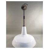 Vintage industrial enamel light fixture