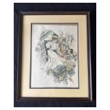 Framed Harrison Fisher print