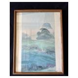 Framed Bruce Haughey signed print