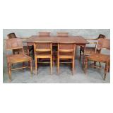 Century Furniture Co. dining table on casters