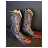 Vintage leather Tony Lama cowboy boots