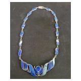 Vintage silver 970 and lapis necklace